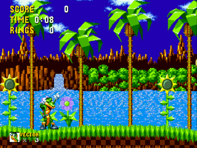 Vector the Crocodile in Sonic the Hedgehog Screenshot 1